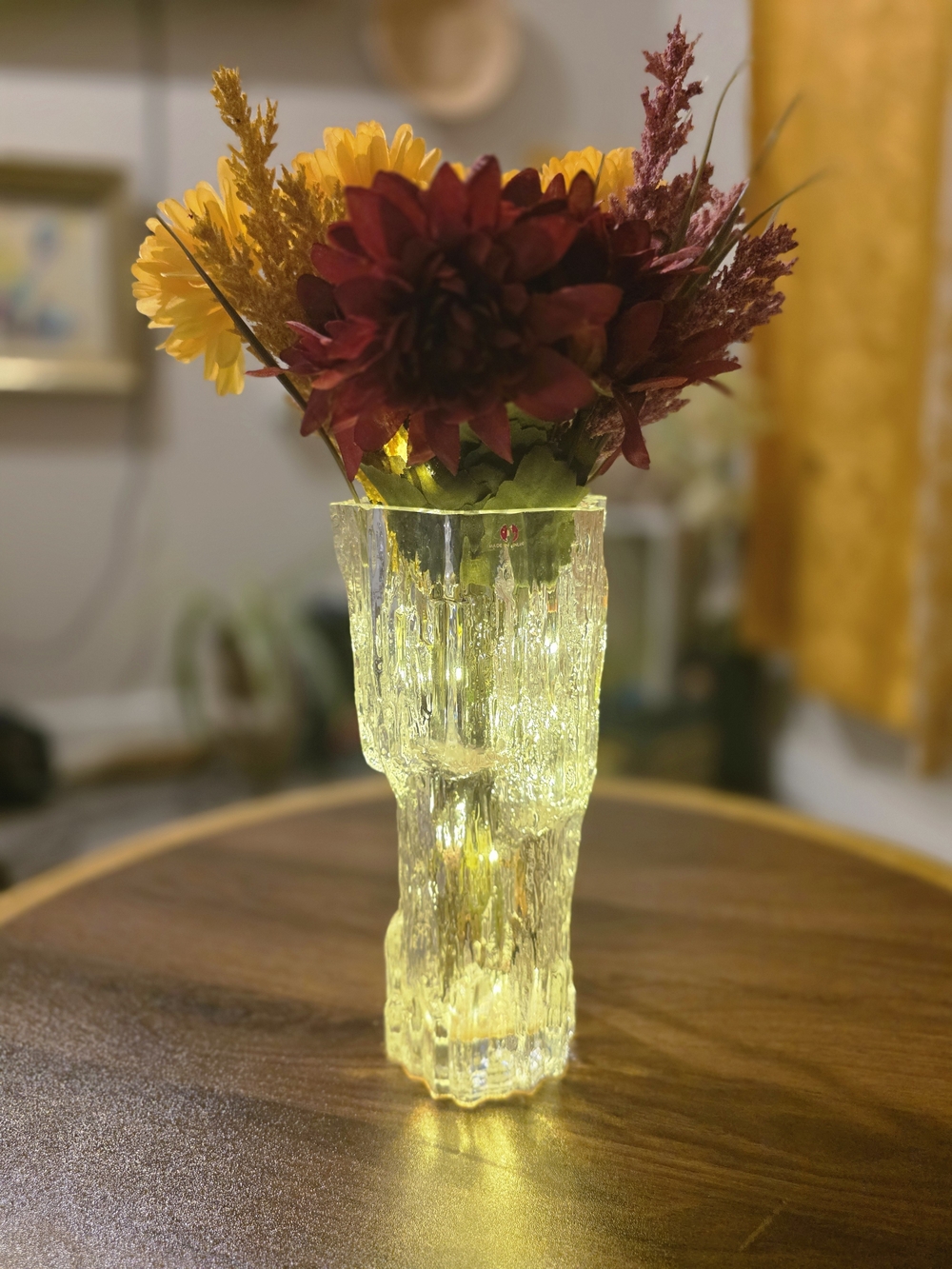 Vintage Bark/Ice Iittala Glass Vase